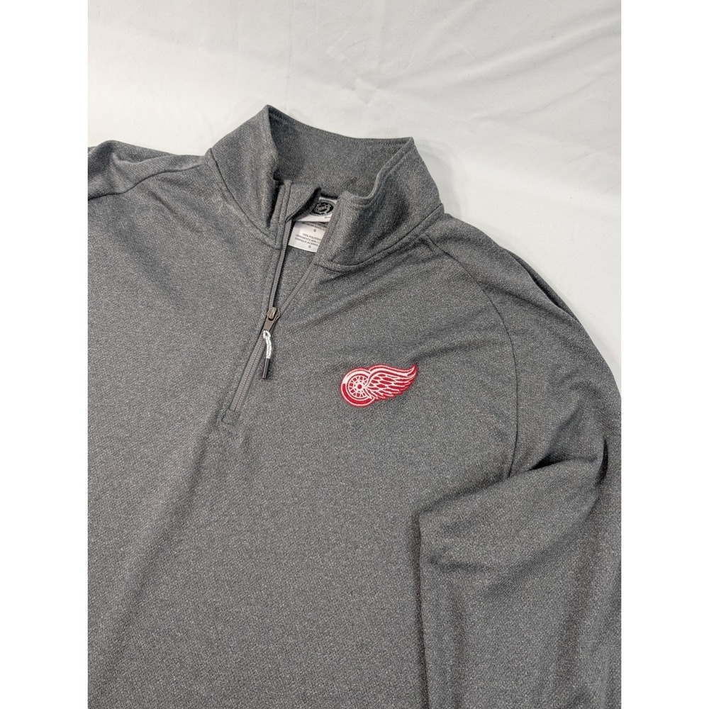 Detroit Red Wings Quarter Zip Pullover Grey Men's Large NHL